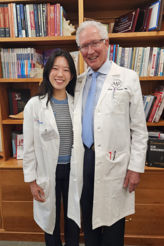 Preceptee Nari Lee, MD, with Jeffrey S. Dover, MD, FRCP